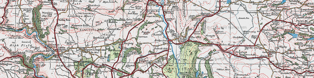 Old map of Bramley Dale in 1923