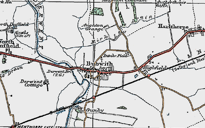 Old map of Birk Lane Drain in 1924