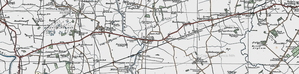 Old map of Bubwith in 1924