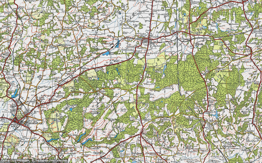 Old Map of Buchan Hill, 1920 in 1920