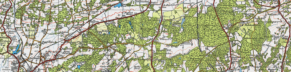 Old map of Buchan Hill in 1920
