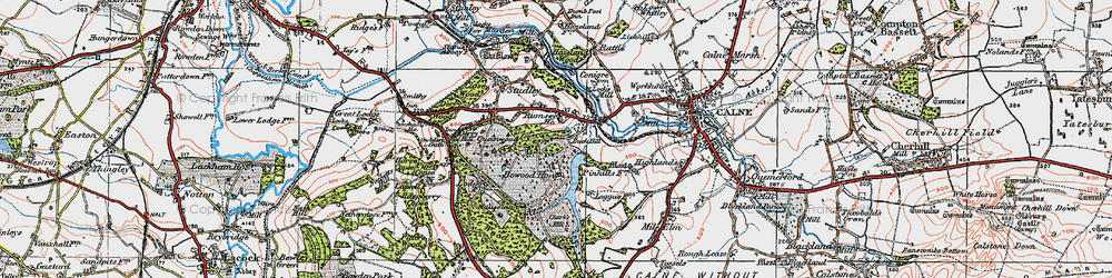 Old map of Bowood House in 1919