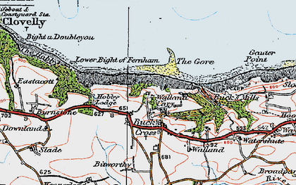 Old map of Buck's Cross in 1919