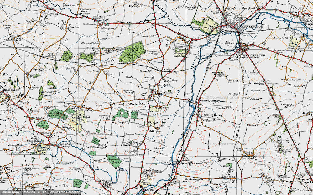 Old Map of Buckden, 1919 in 1919