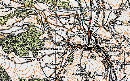Old map of Bilberryhill in 1919