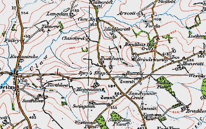 Old map of Buckhorn in 1919