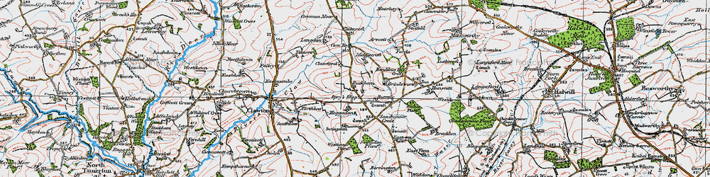 Old map of Buckhorn in 1919