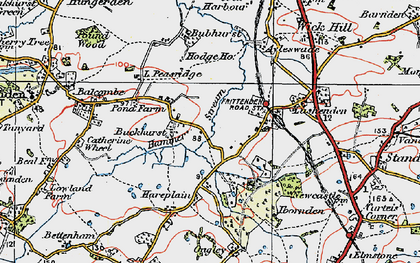 Old map of Buckhurst in 1921