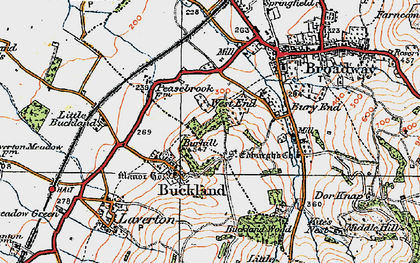 Old map of Burhill (Fort) in 1919