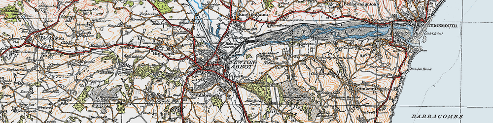 Old map of Buckland in 1919