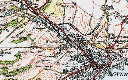 Old map of Buckland in 1920