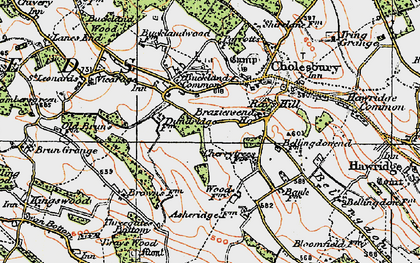 Old map of Braziers End Ho in 1920