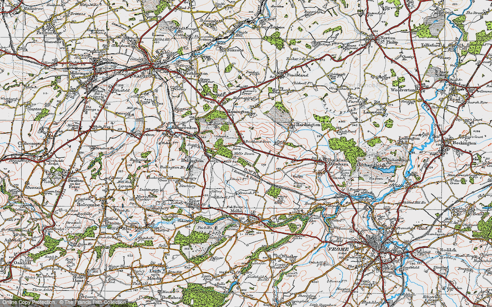 Old Map of Buckland Down, 1919 in 1919