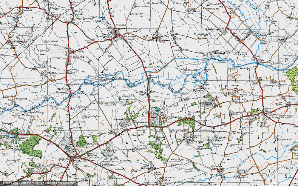 Old Map of Buckland Marsh, 1919 in 1919