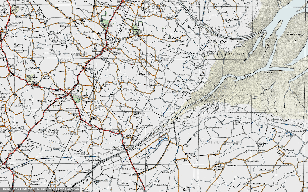 Old Map of Bucklegate, 1922 in 1922