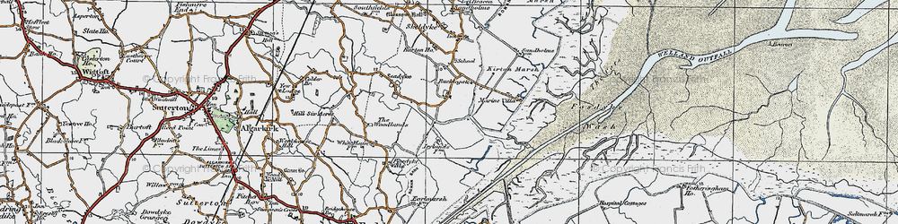 Old map of Bucklegate in 1922