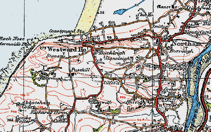 Old map of Buckleigh in 1919