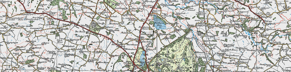 Old map of Bucklow Hill in 1923