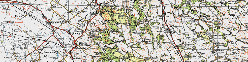 Old map of Buckmoorend in 1919