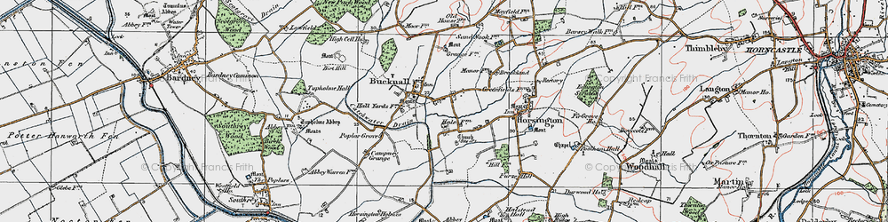 Old map of Burreth Village in 1923