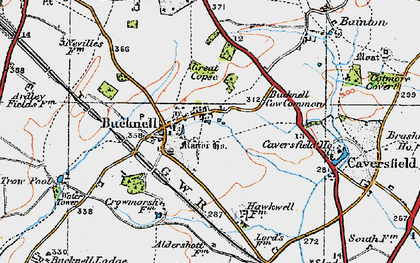 Old map of Bucknell in 1919