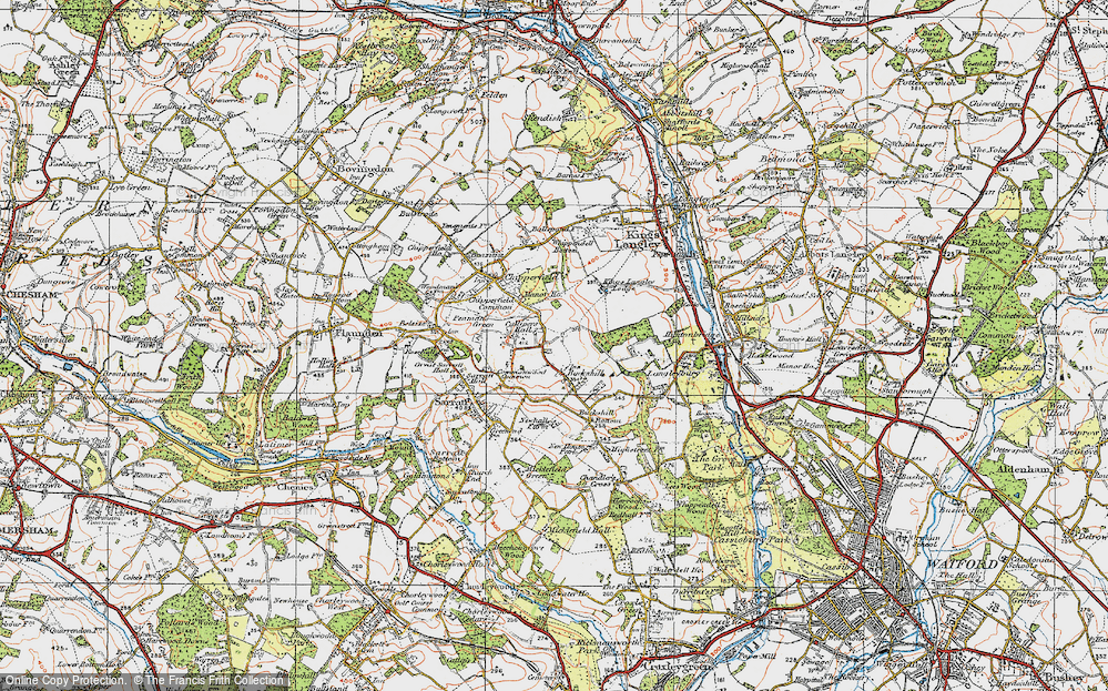 Old Map of Bucks Hill, 1920 in 1920