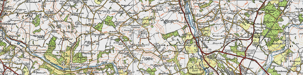 Old map of Bucks Hill in 1920