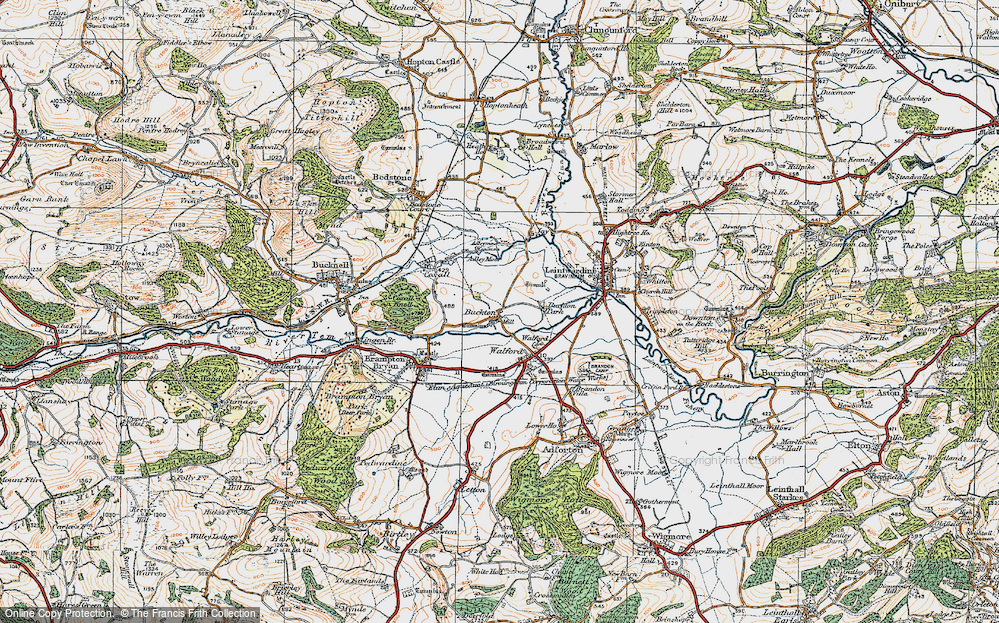 Old Map of Buckton, 1920 in 1920