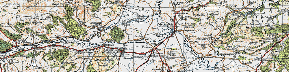 Old map of Buckton in 1920