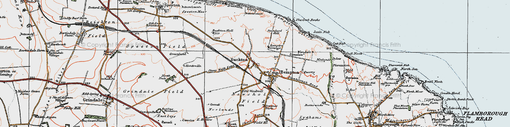 Old map of Buckton in 1924