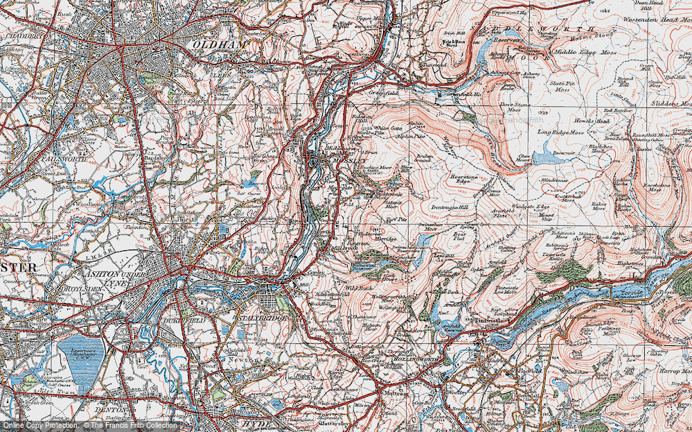 Old Map of Buckton Vale, 1924 in 1924