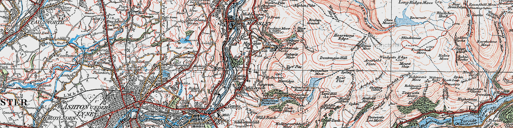 Old map of Buckton Vale in 1924