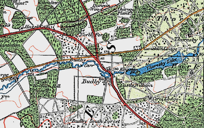Old map of Budby South Forest in 1923
