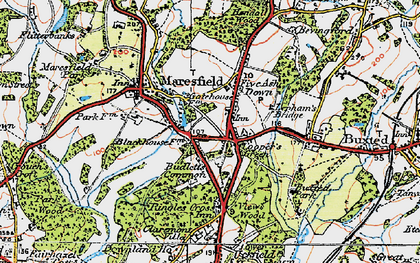 Old map of Budlett's Common in 1920