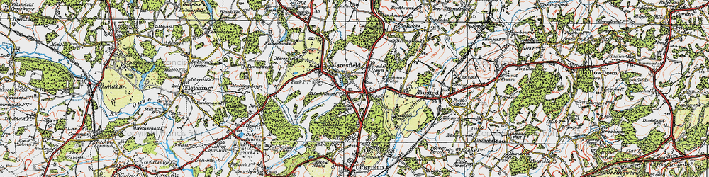 Old map of Budlett's Common in 1920