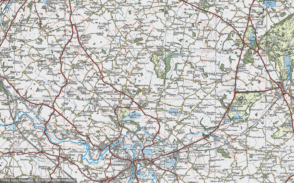 Old Map of Budworth Heath, 1923 in 1923