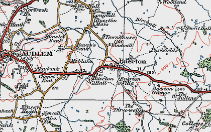 Old map of Woodend in 1921