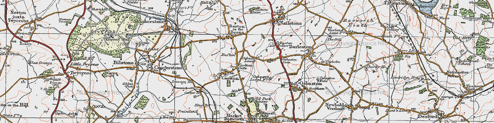 Old map of Bufton in 1921