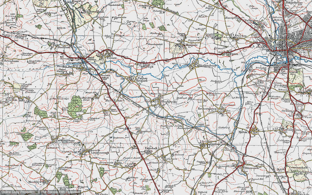 Old Map of Bugbrooke, 1919 in 1919