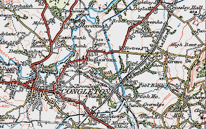 Old map of Buglawton in 1923