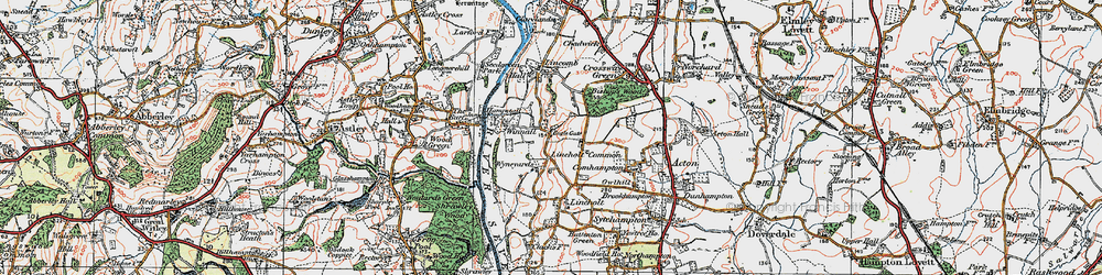 Old map of Bugle Gate in 1920