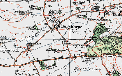 Old map of Bugthorpe Grange in 1924
