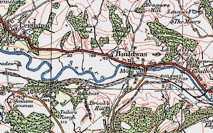 Old map of Buildwas in 1921