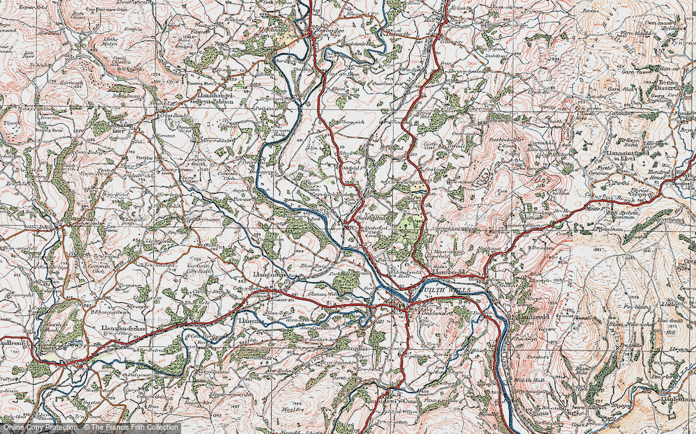Old Map of Builth Road, 1923 in 1923