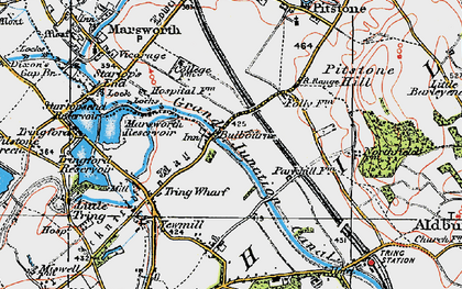 Old map of Bulbourne in 1920