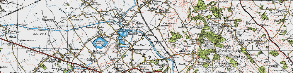 Old map of Bulbourne in 1920