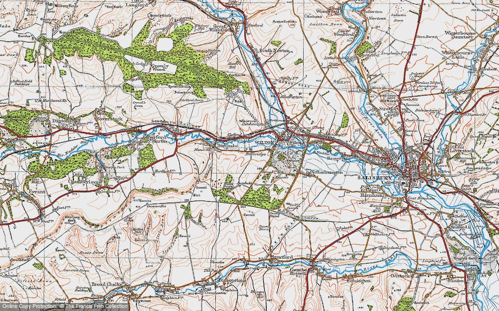 Old Map of Bulbridge, 1919 in 1919