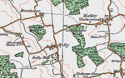 Old map of Bulby in 1922