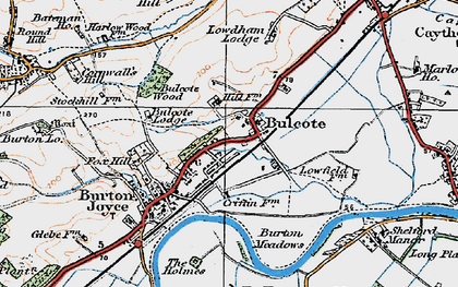 Old map of Bulcote in 1921