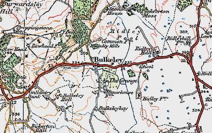 Old map of Bulkeleyhay in 1923